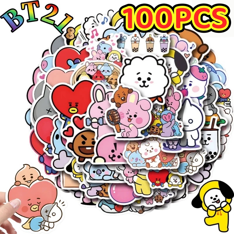 Cookies Pack - 55/110 шт. наклеек BT21 Chimmy Cooky