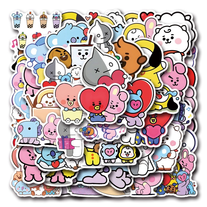55/110 шт. наклеек BT21 Chimmy – обзор и цена Cookies Pack